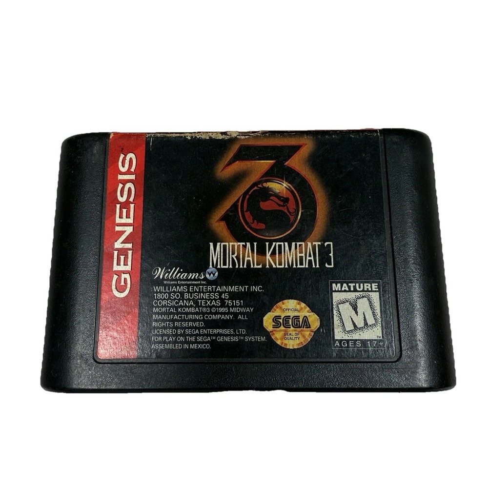 Mortal Kombat 3 (Sega Genesis, 1995) Cartridge Only Vintage‎
